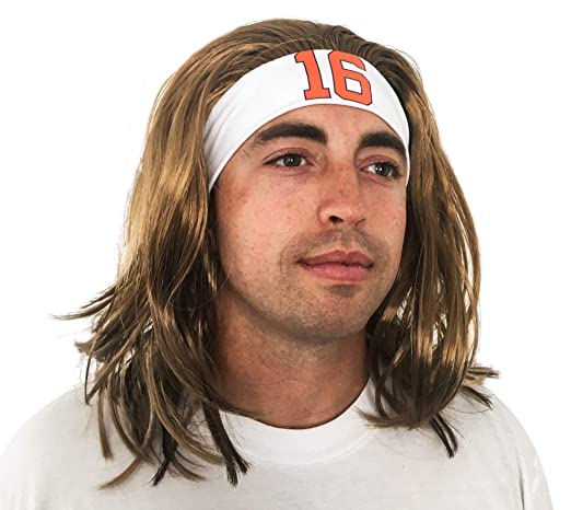Star Athlete Headband Wig (White)