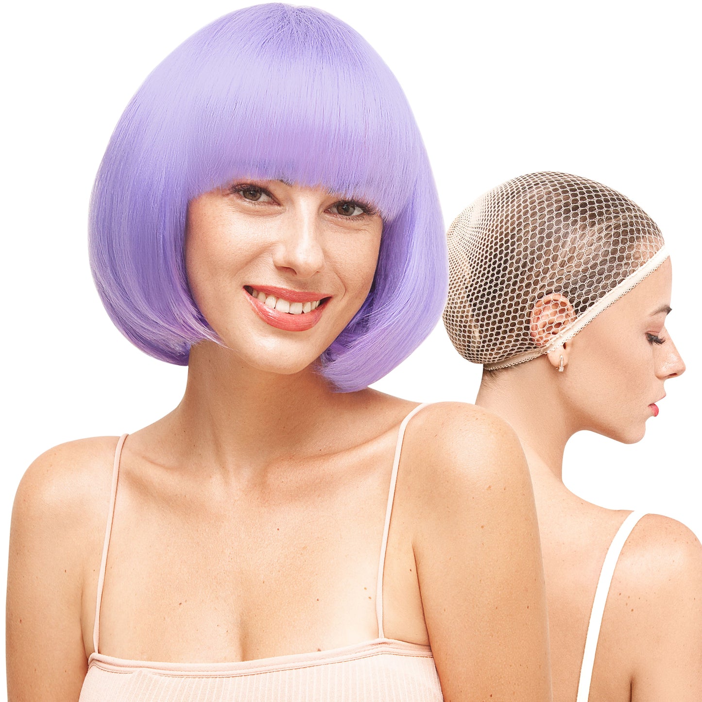 Purple Thick Bob Wig