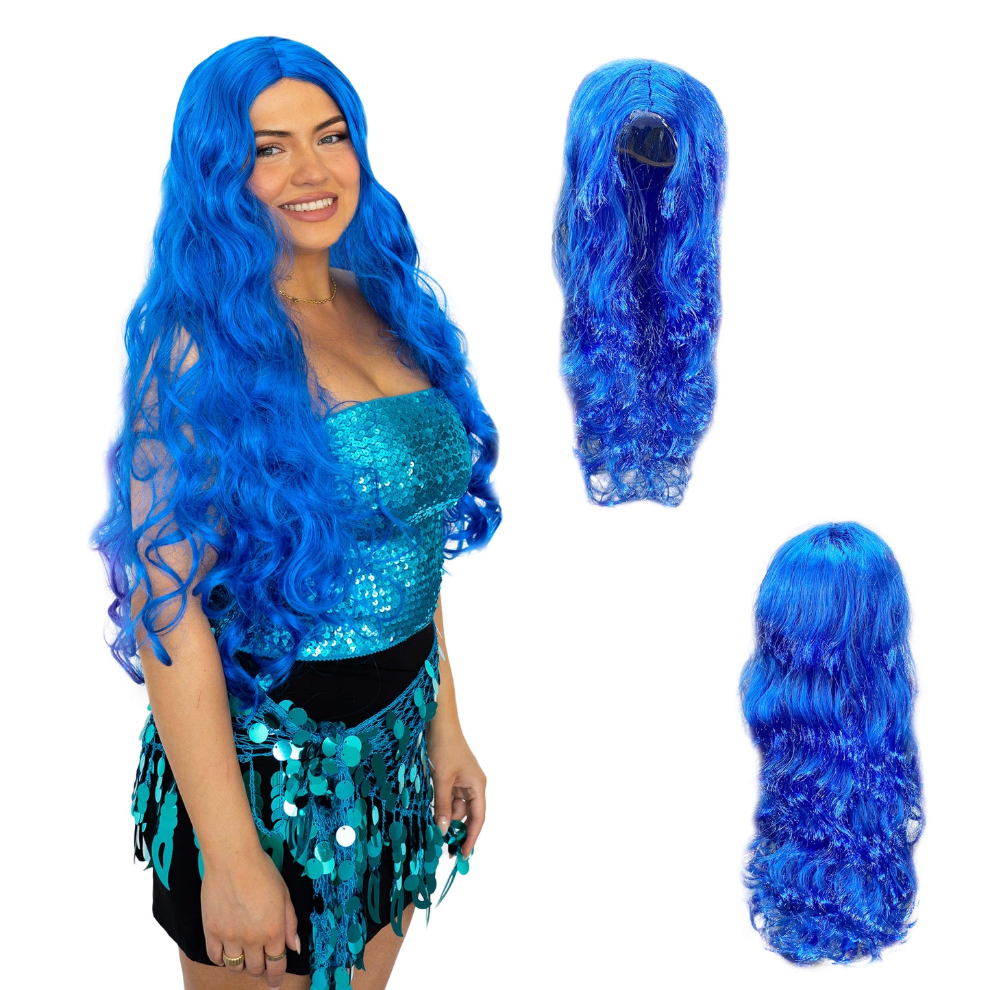 Blue Mermaid Doll Wig