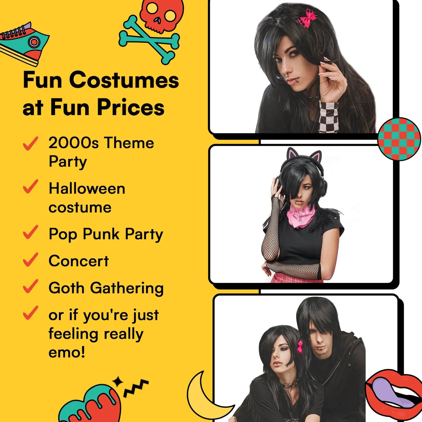 Emo Costume Set for Women