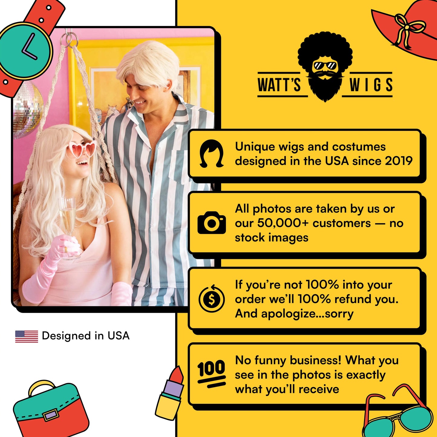Beautiful Blonde Couples Wigs