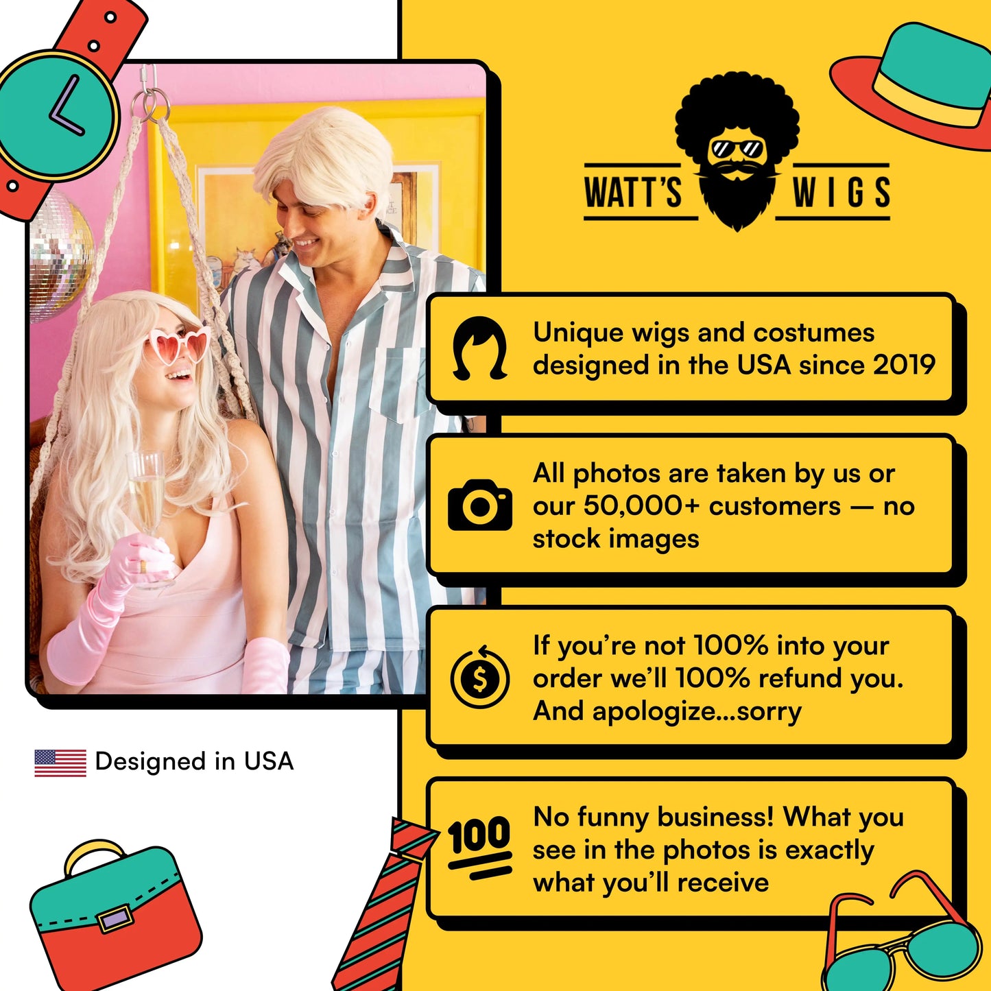 Blonde Beach Dude Wig