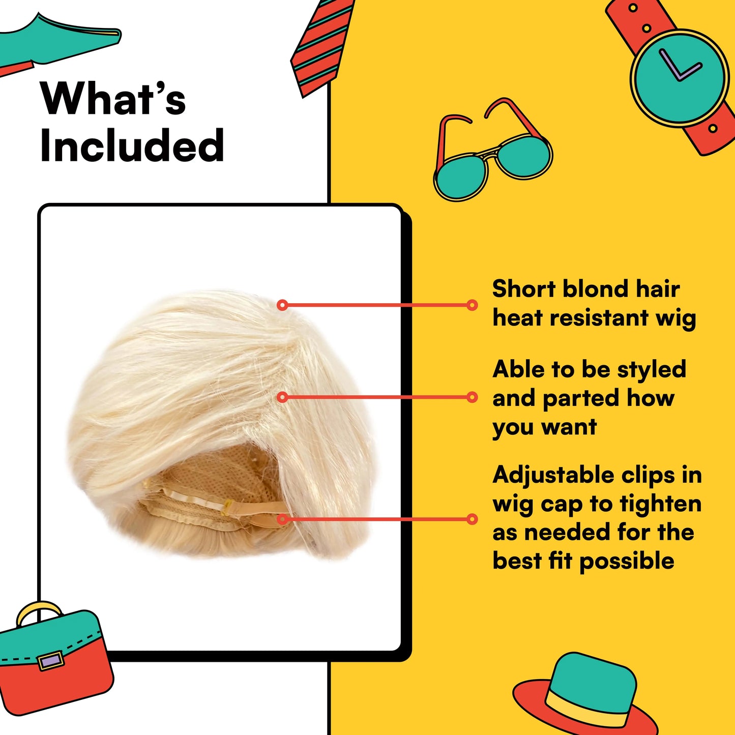 Blonde Beach Dude Wig