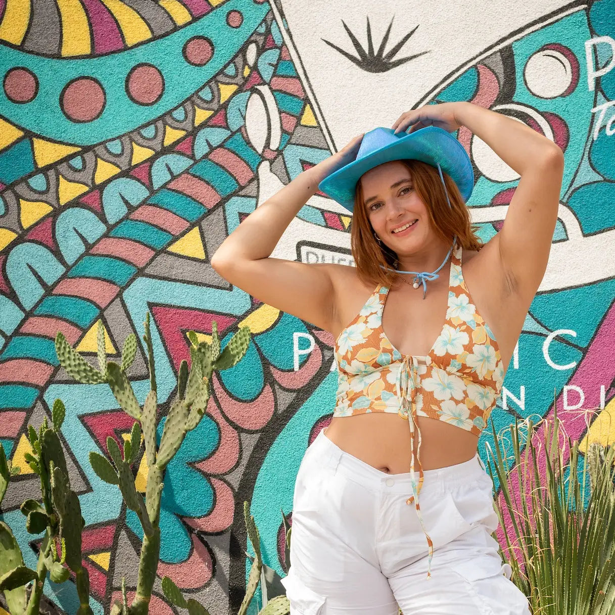 Blue Space Cowgirl Hat