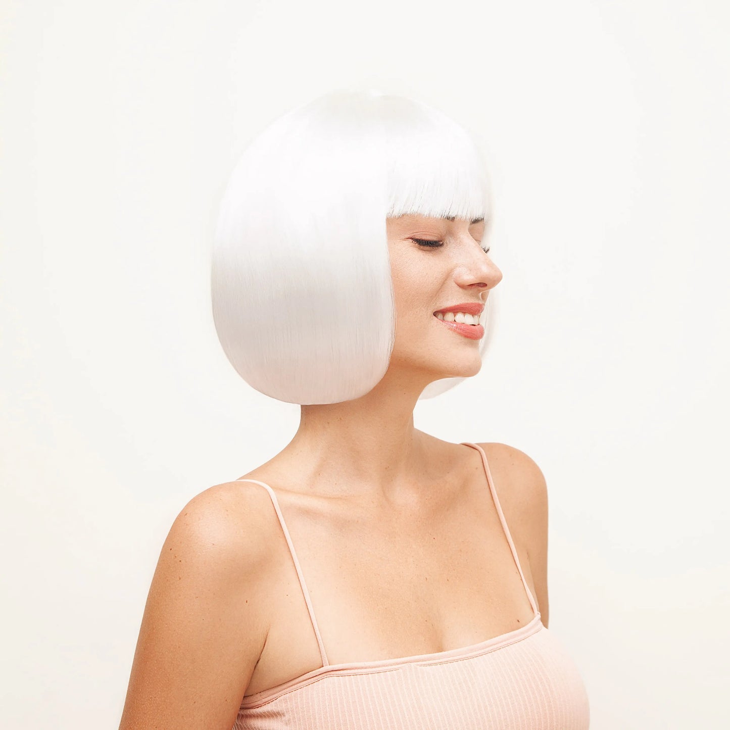 White Thick Bob Wig