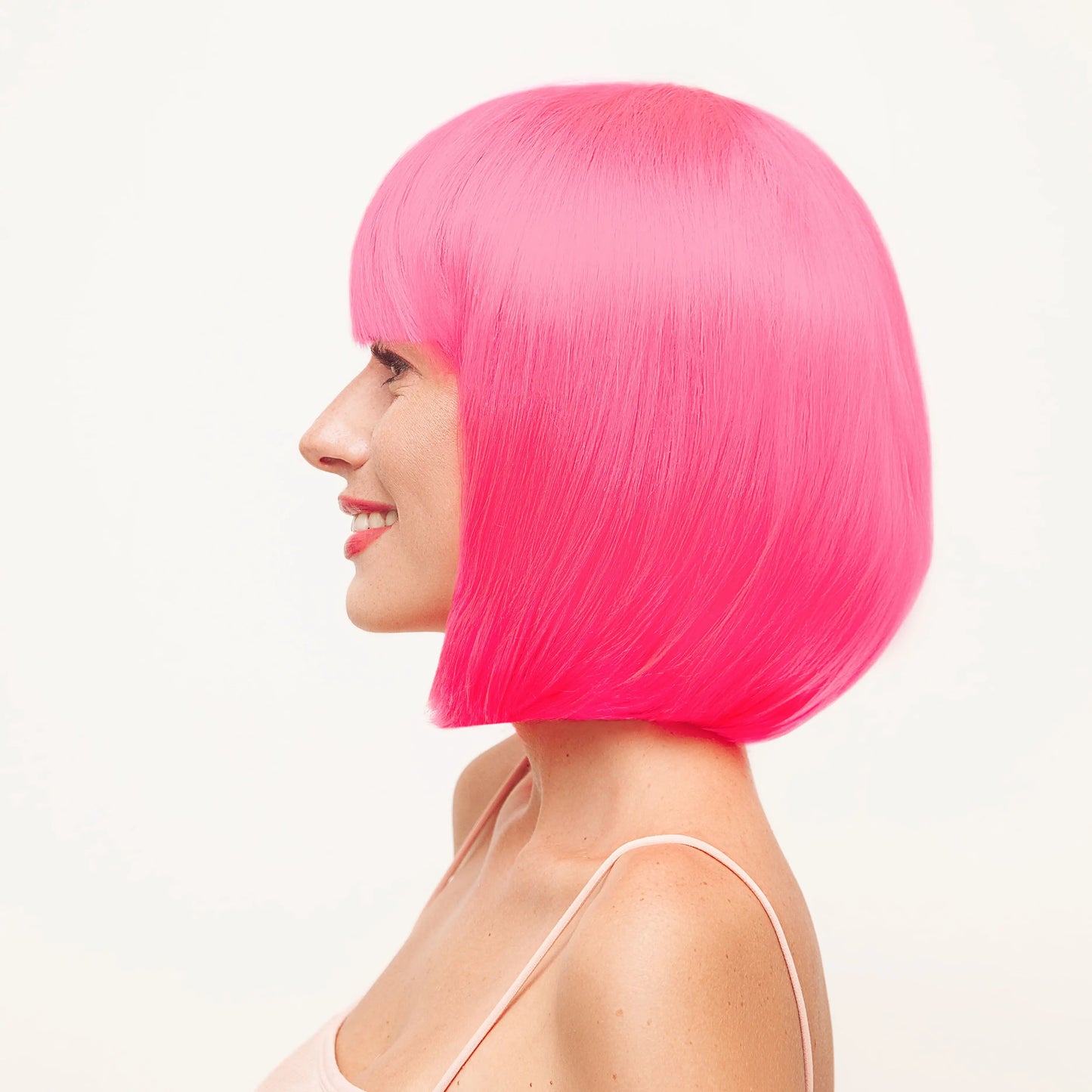Pink Thick Bob Wig