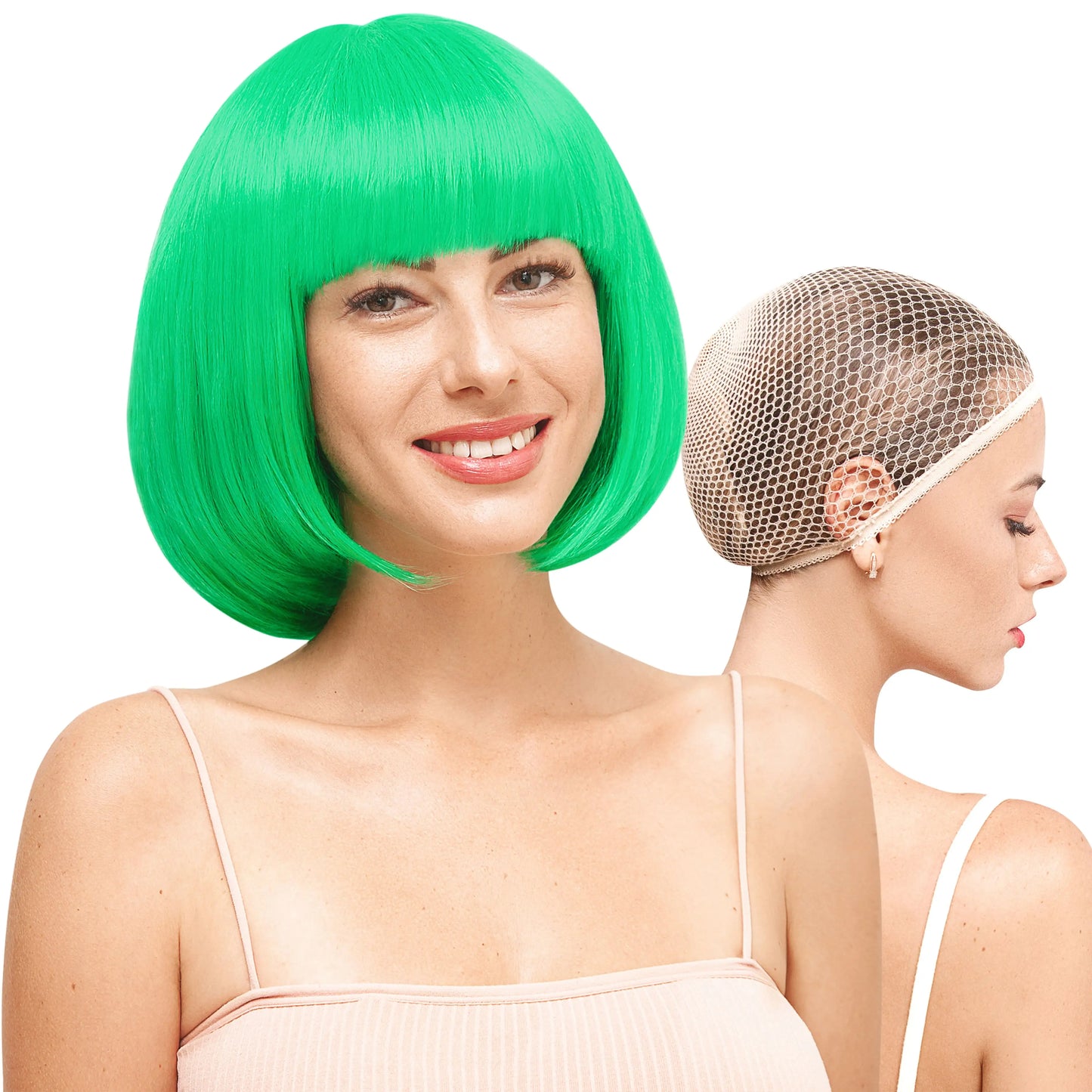 Green Thick Bob Wig