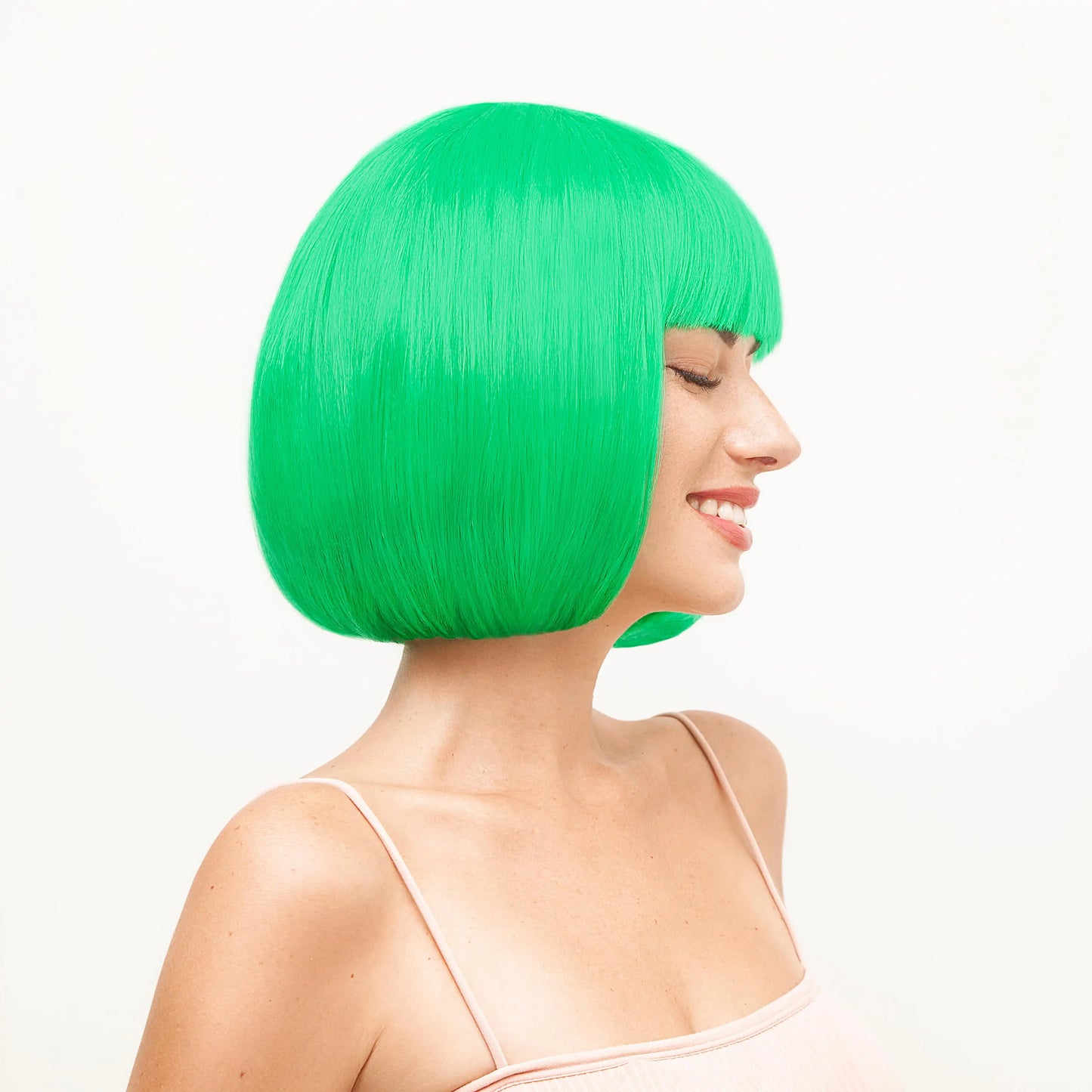Green Thick Bob Wig