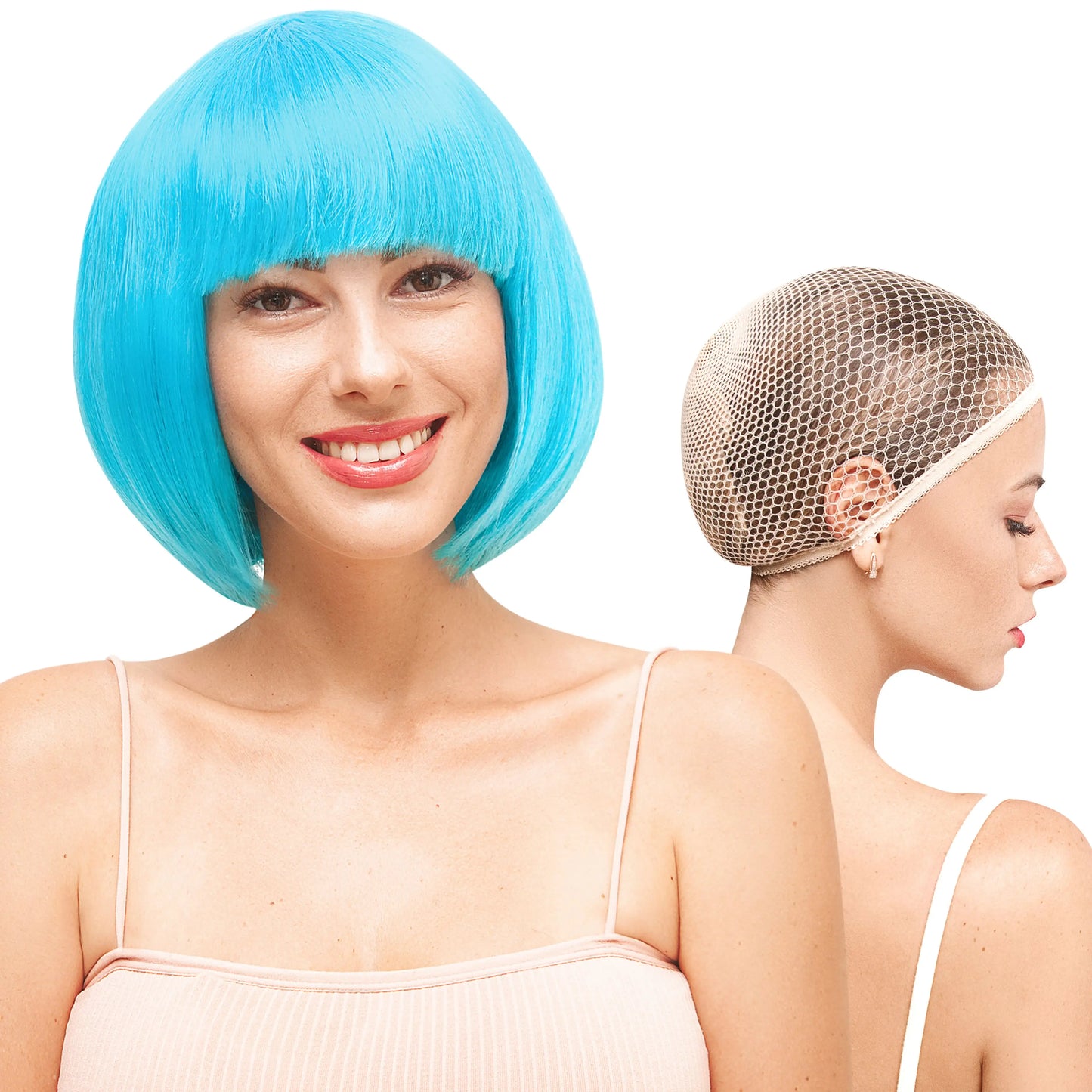 Blue Thick Bob Wig