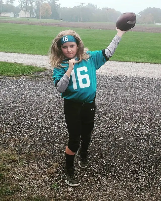 Star Athlete Headband Wig (Teal)