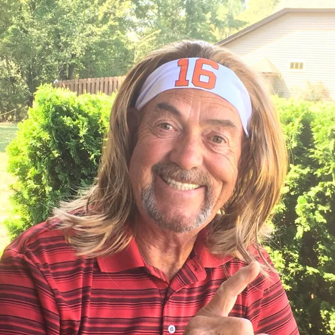 Star Athlete Headband Wig (White)
