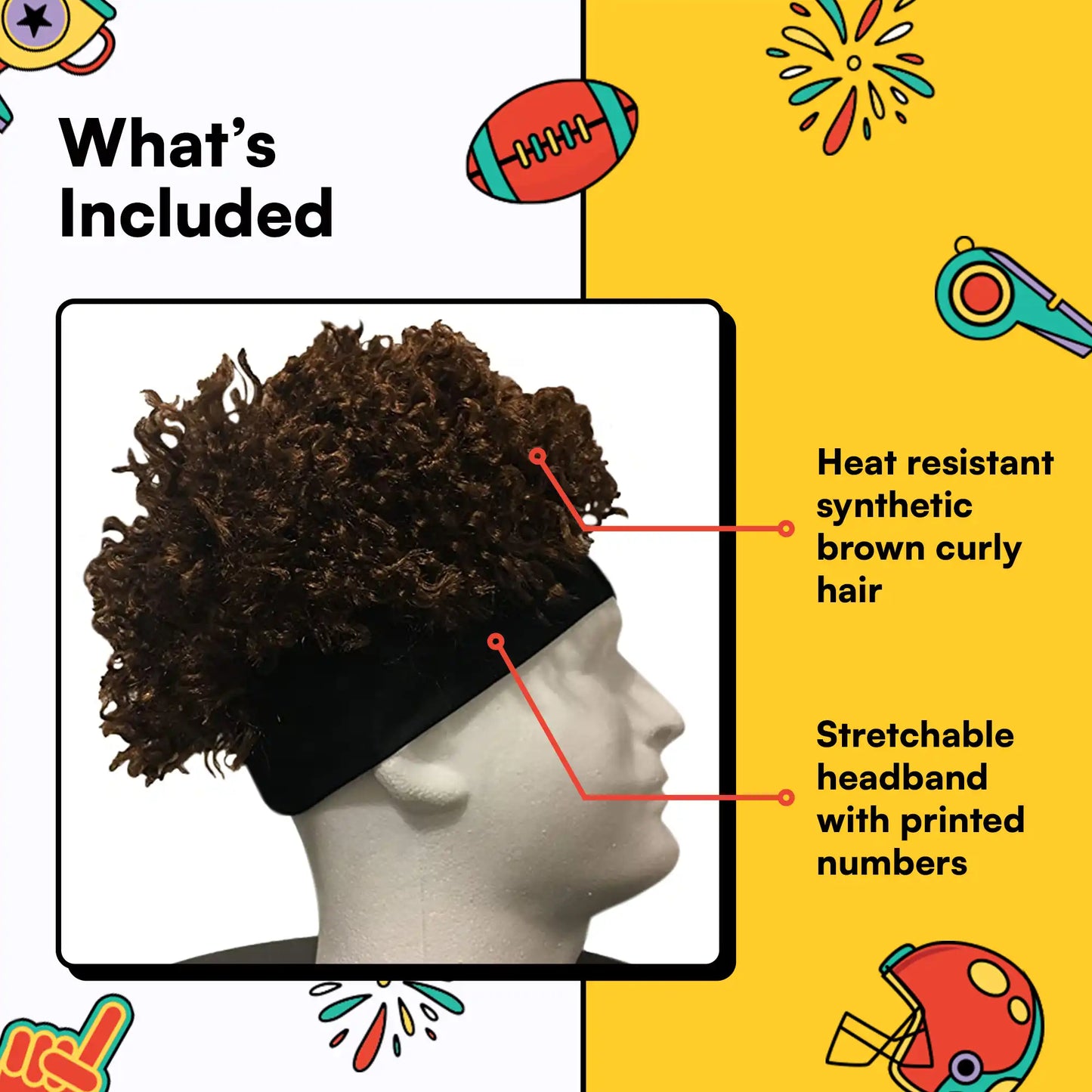 Mahomes Headband Wig