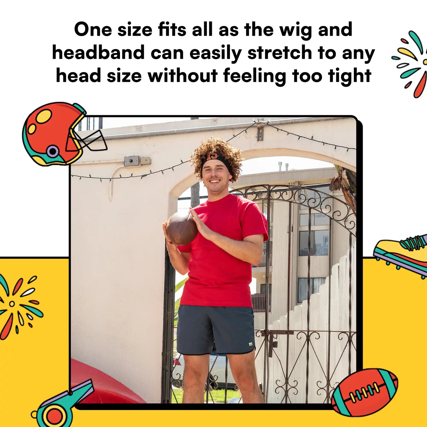 Mahomes Headband Wig