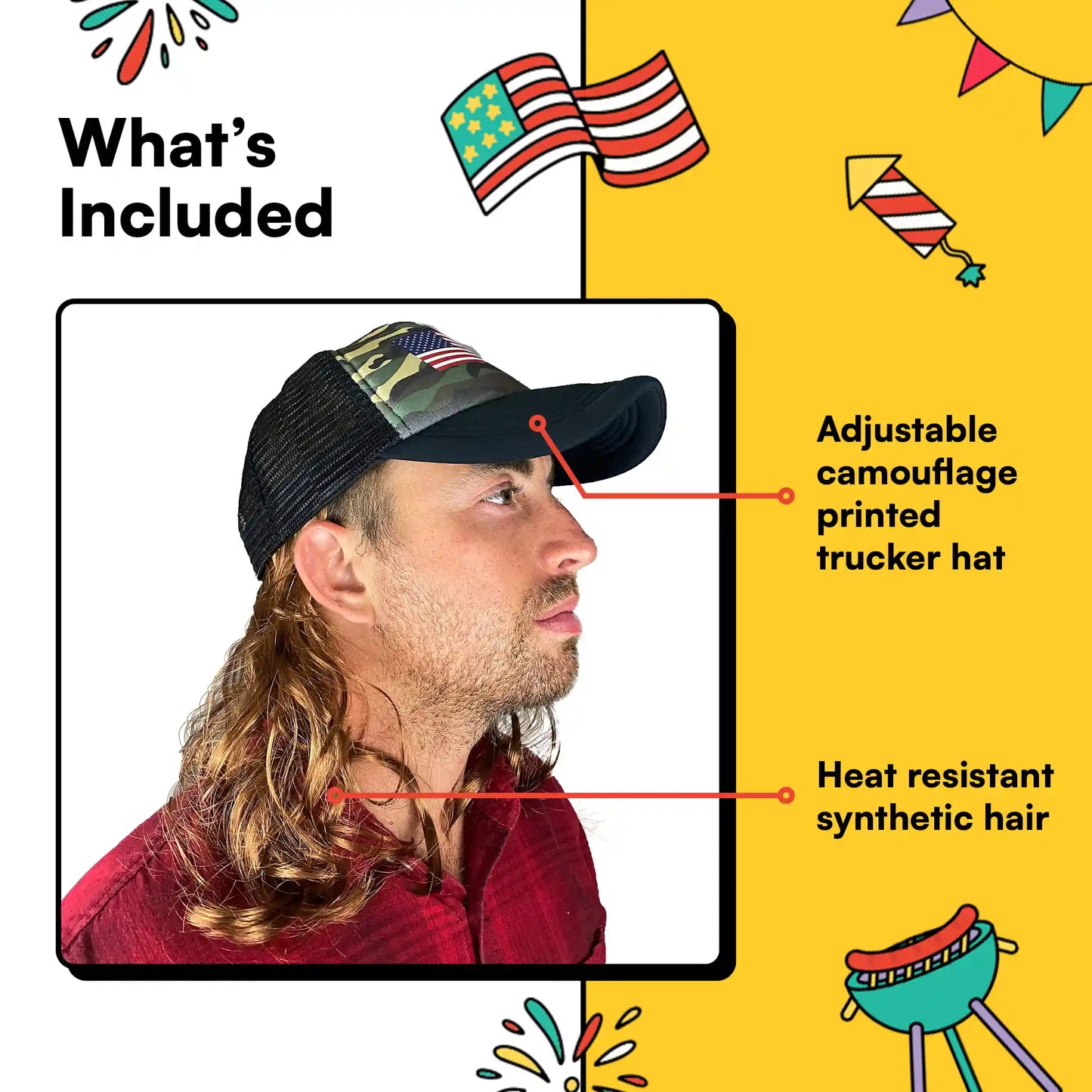 Brown Mullet Hat