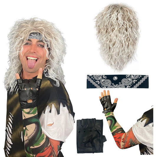 80's Hair Metal Rocker Costume Set (Blond)